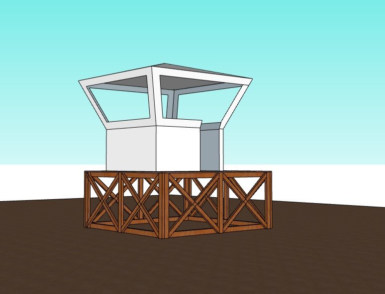 Protótipo de posto para guarda-vidas é instalado na Praia de Costa