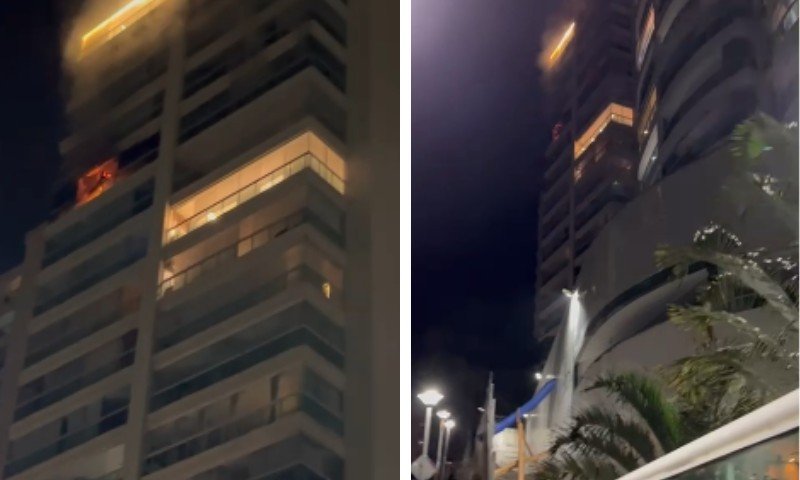 Apartamento pega fogo na Praia da Costa, em Vila Velha