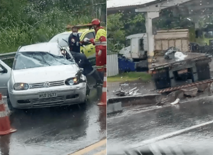 Acidente na BR-101 deixa uma pessoa morta e outras feridas em Ibiraçu