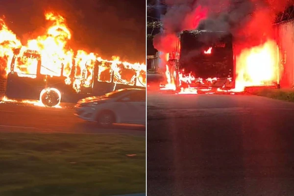 Ônibus e viaturas da PM são atacados após morte de traficante em Vitória