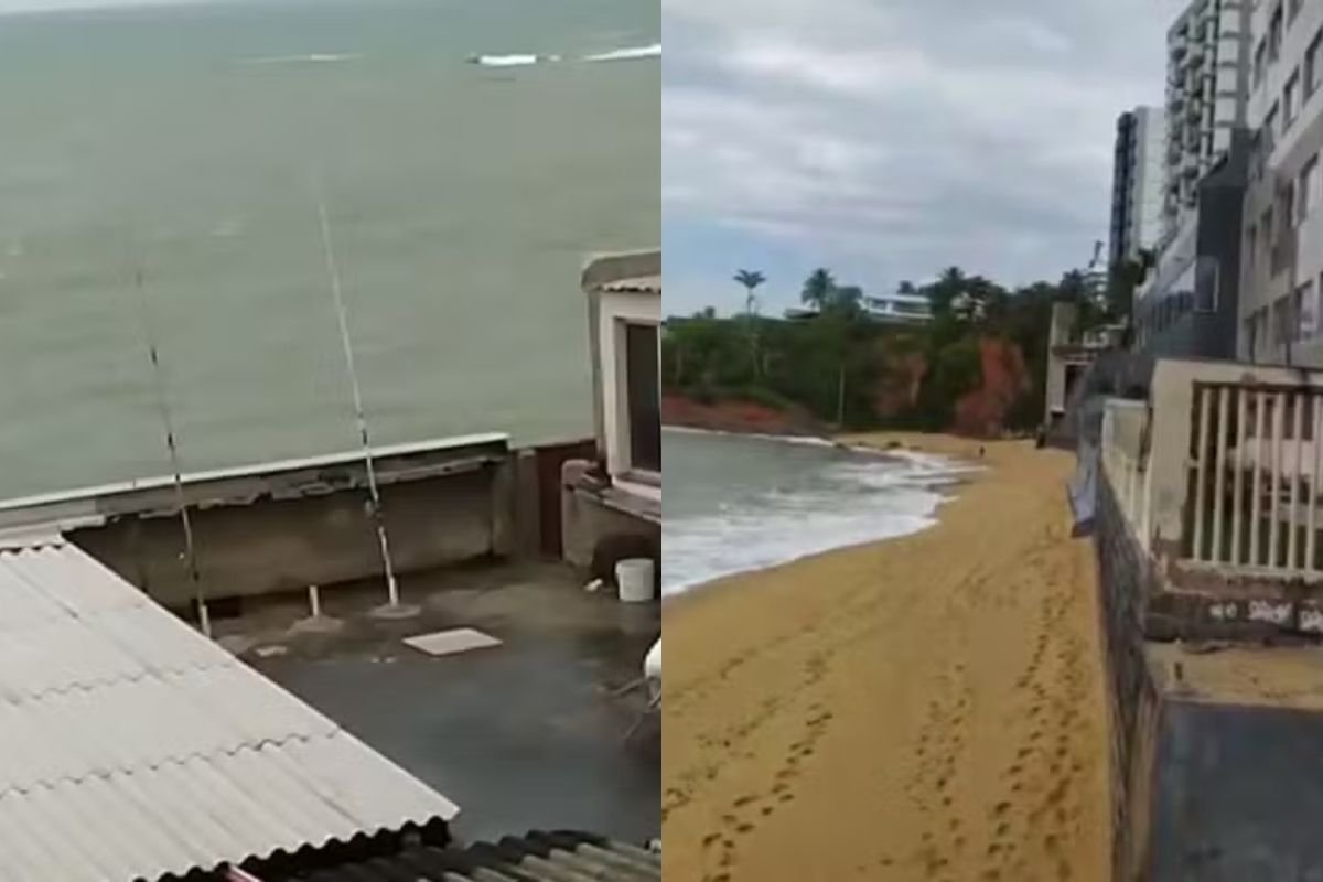 Amigos pescam da cobertura de apartamento em Guarapari e viralizam na internet