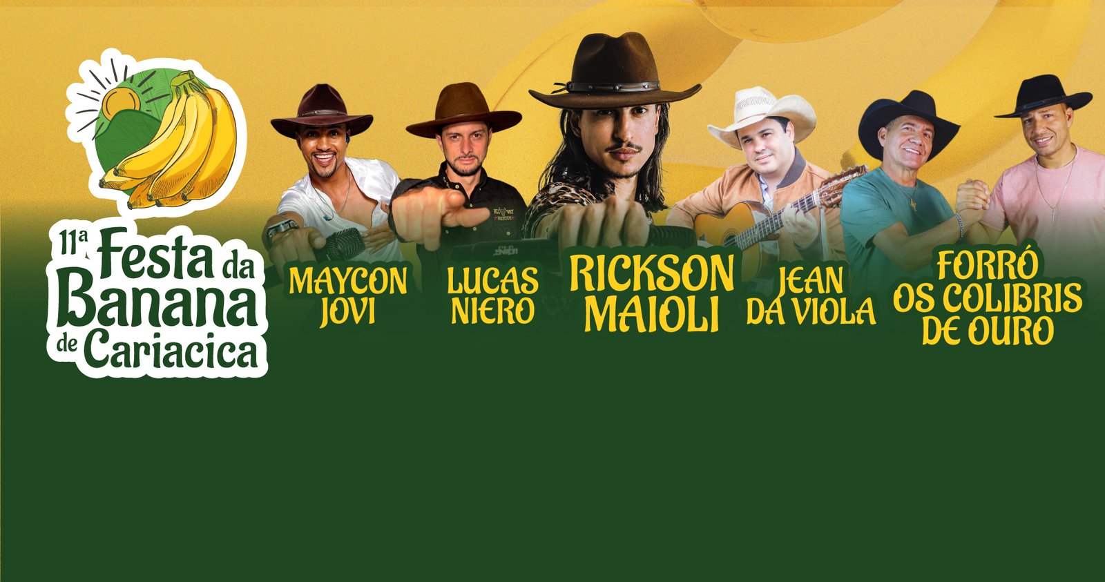 Rickson Maioli e outras atrações musicais vão animar 11ª Festa da Banana em Cachoeirinha