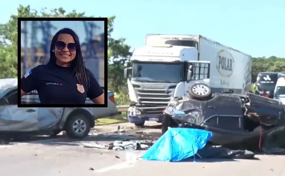 Policial penal morre e militar fica ferido em acidente na BR-101 no ES