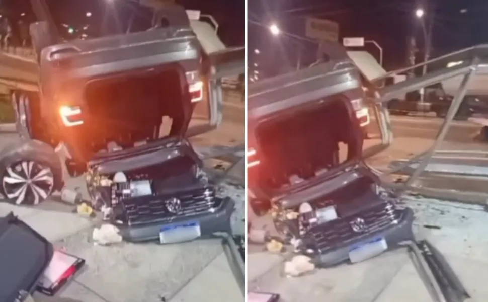 Motorista embriagado é preso após bater em ponto de ônibus em Vitória