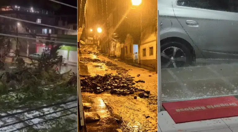 Temporal com queda de árvores, granizo e destelhamentos em regiões do ES