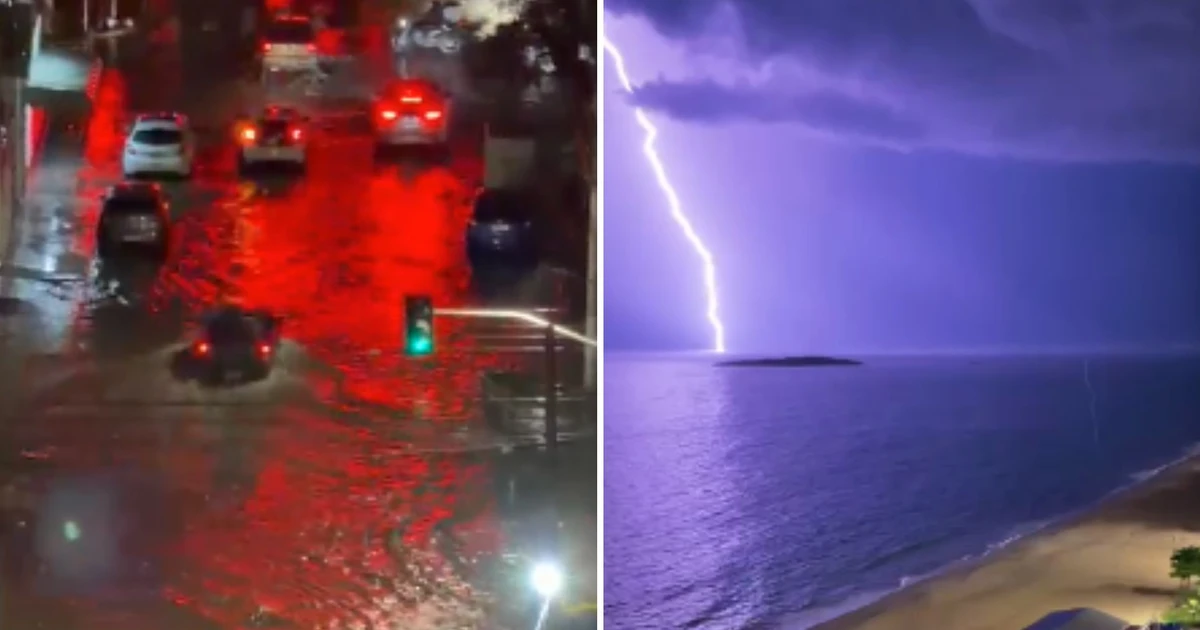 Fortes chuvas deixam avenidas de Vitória e Vila Velha alagadas e bairros sem energia