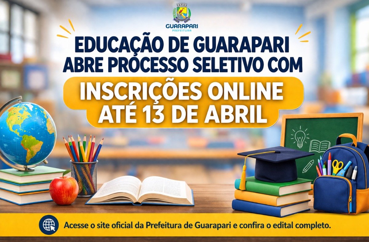 Guarapari abre Processo Seletivo com inscrições online até 13 de abril