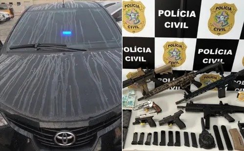 Operação apreende armas de guerra, munições e falsas viaturas no ES