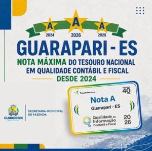 Guarapari mantém Nota A do Tesouro Nacional e reafirma excelência na qualidade das informações contábeis e fiscais
