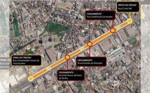 Três cruzamentos da Av. Carlos Lindenberg serão interditados a partir desta quinta-feira