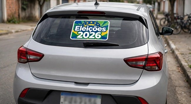 Adesivo eleitoral em carro pode levar à perda da cobertura de seguro