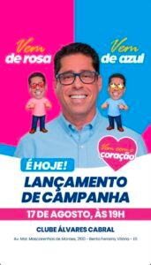 Marcelo Santos lança oficialmente campanha nesta segunda (17) em Vitória