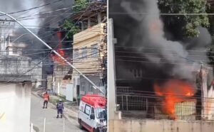 Homem tenta combater cupins, casa pega fogo e muro cai sobre ele em Cariacica