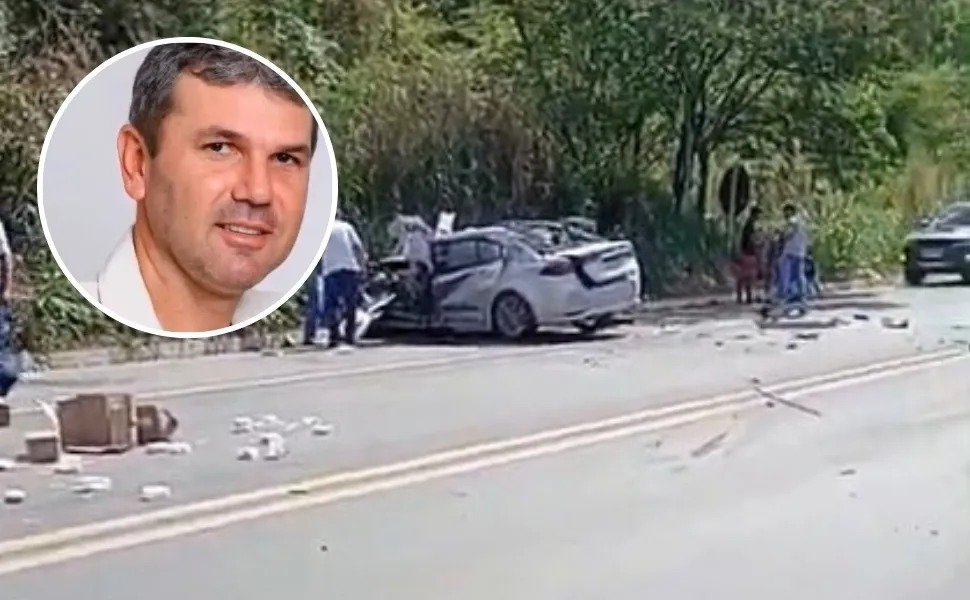 Homem morre em batida entre carro e micro-ônibus na BR-259, em Colatina